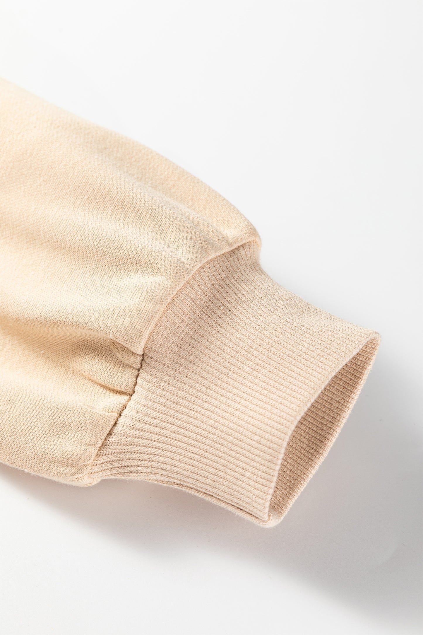 Parchment Embroidered Flower Pattern Drop Shoulder Sweatshirt