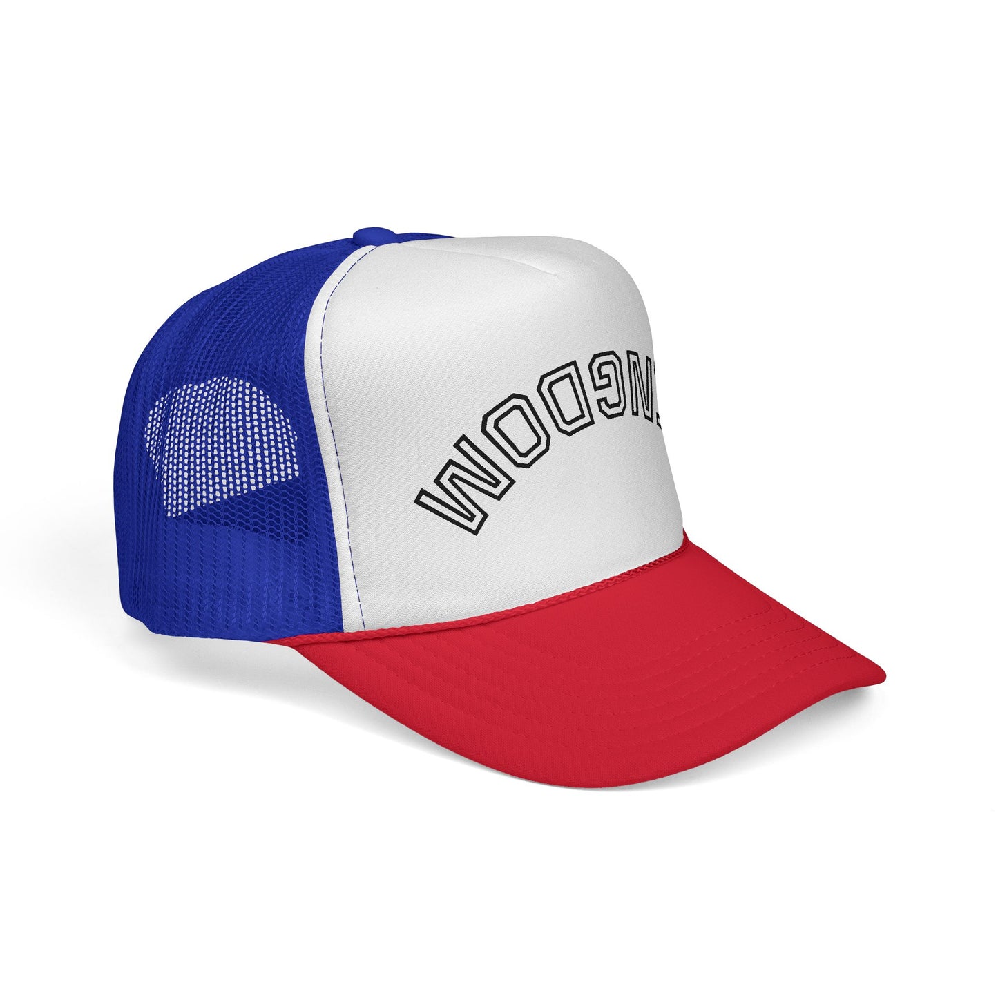 Kingdom Trucker Cap — Bold Embroidered Arch Mesh Hat