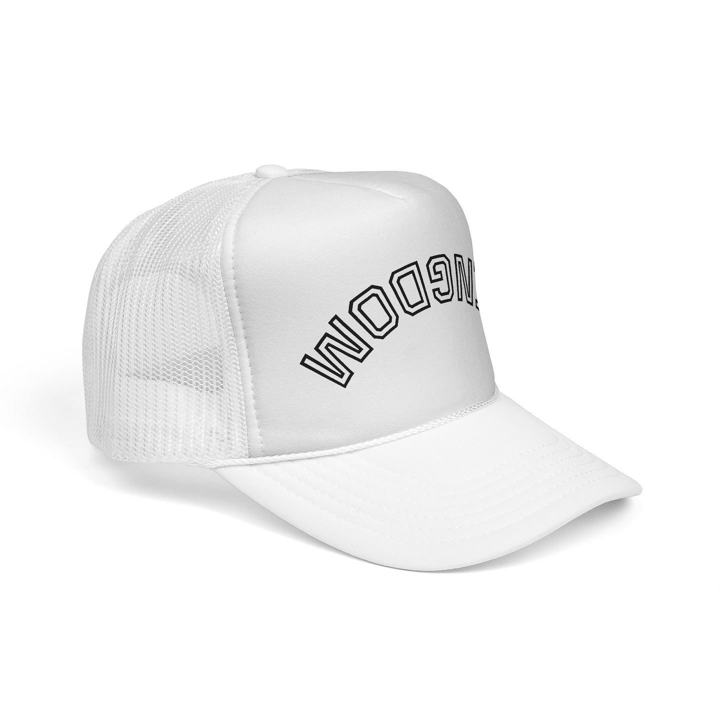 Kingdom Trucker Cap — Bold Embroidered Arch Mesh Hat