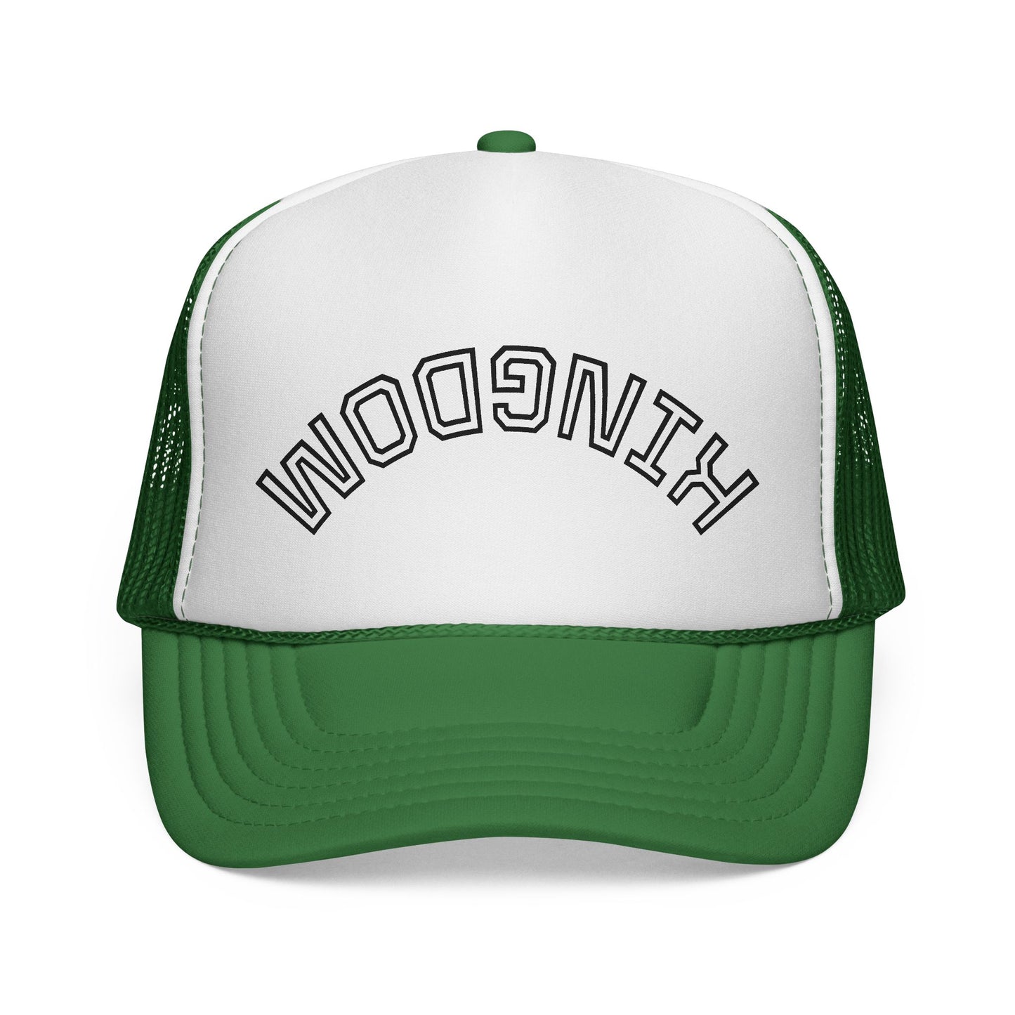 Kingdom Trucker Cap — Bold Embroidered Arch Mesh Hat