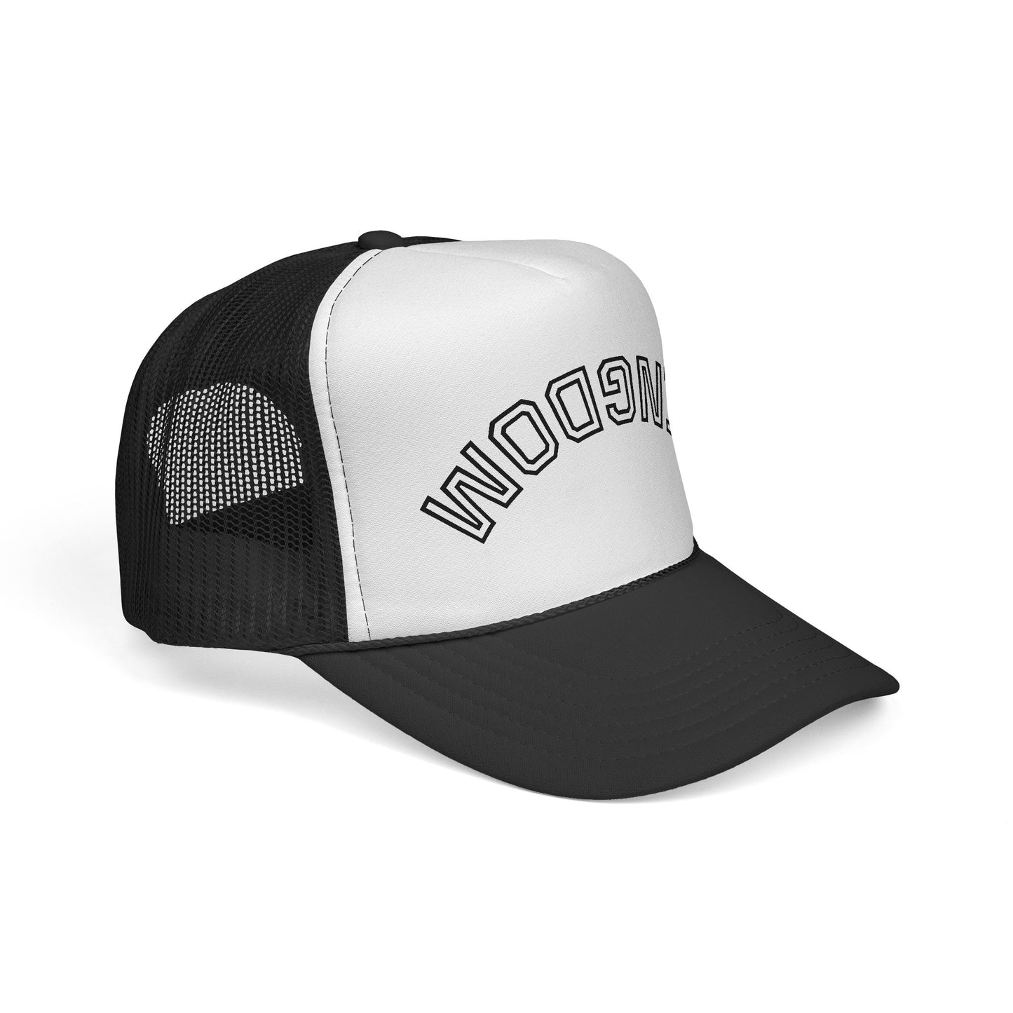 Kingdom Trucker Cap — Bold Embroidered Arch Mesh Hat