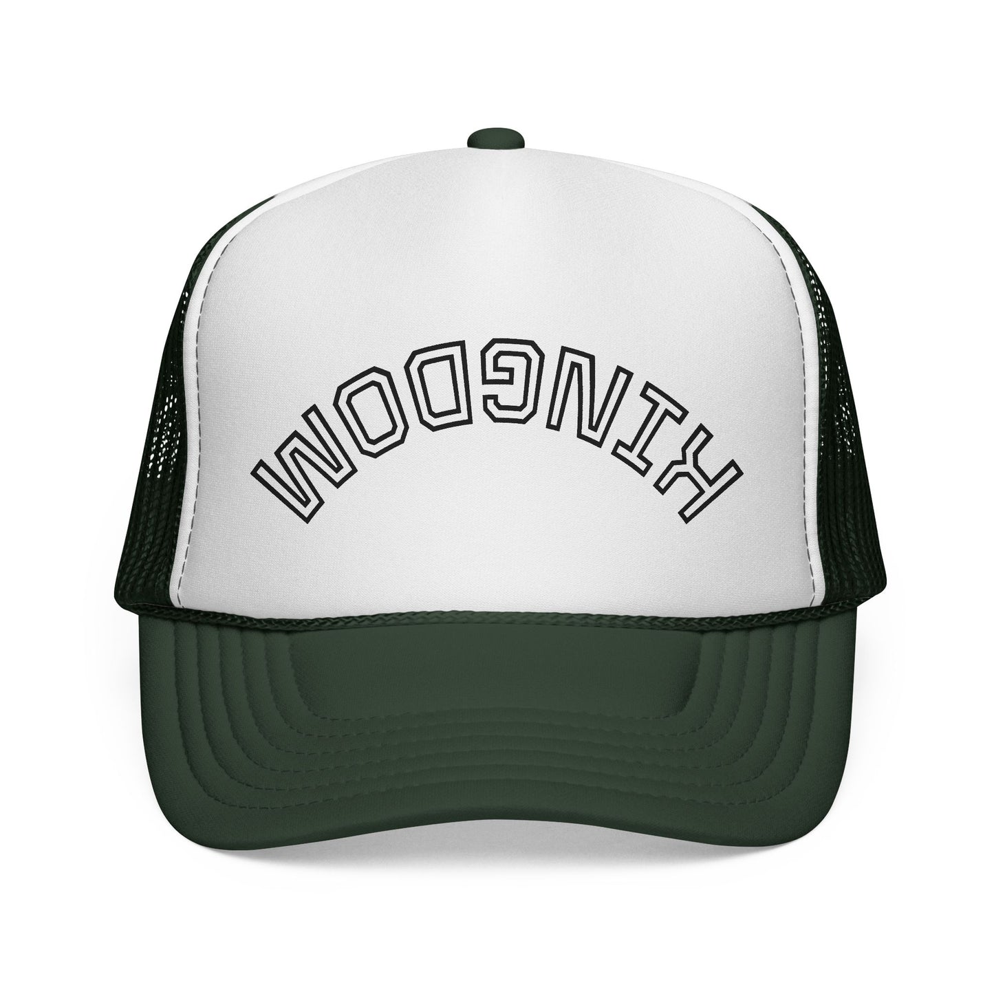 Kingdom Trucker Cap — Bold Embroidered Arch Mesh Hat