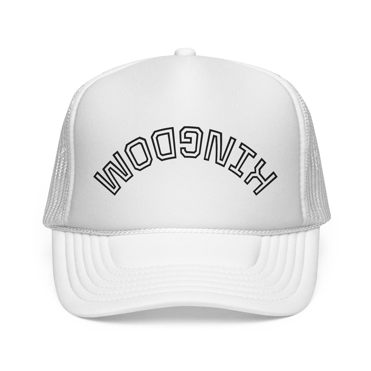 Kingdom Trucker Cap — Bold Embroidered Arch Mesh Hat