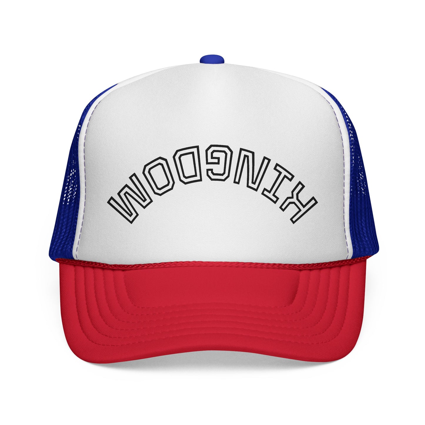 Kingdom Trucker Cap — Bold Embroidered Arch Mesh Hat