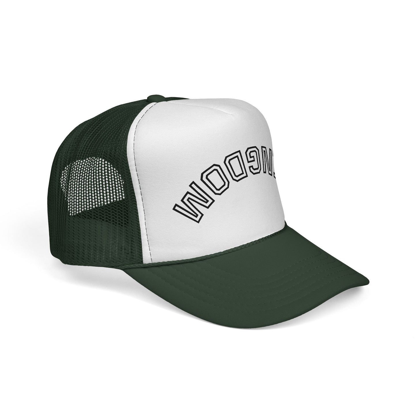 Kingdom Trucker Cap — Bold Embroidered Arch Mesh Hat